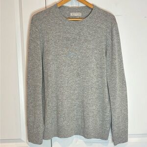 Everlane Heather Gray Crew Neck Long Sleeve Cashmere Sweater L